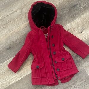 Kids Red Hooded Jacket